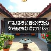 广发银行长春分行及分支违规贷款遭罚110万 广发银行长春分行及分支违规贷款遭罚110万