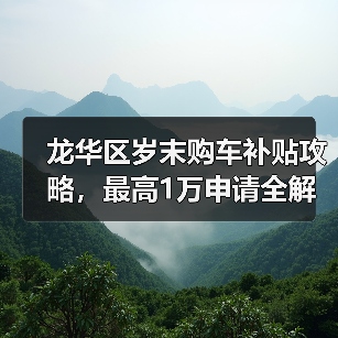 龙华区岁末购车补贴攻略,最高1万申请全解析 龙华区岁末购车补贴攻略,最高1万申请全解析