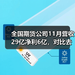 全国期货公司11月营收29亿净利6亿,对比去年同期如何? 全国期货公司11月营收29亿净利6亿,对比去年同期如何?