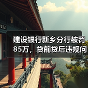 建设银行新乡分行被罚85万，贷前贷后违规问题引关注