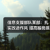信息支援部队某部:扎实改进作风 提高服务质效 信息支援部队某部:扎实改进作风 提高服务质效
