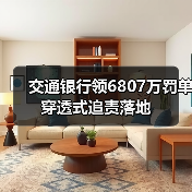 交通银行领6807万罚单 穿透式追责落地