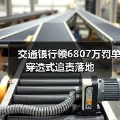 交通银行领6807万罚单 穿透式追责落地