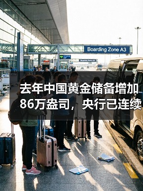 去年中国黄金储备增加86万盎司，央行已连续14个月增持