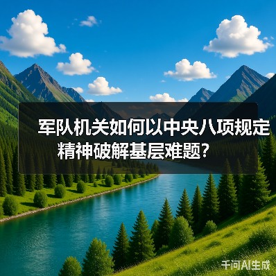 军队机关如何以中央八项规定精神破解基层难题? 军队机关如何以中央八项规定精神破解基层难题?