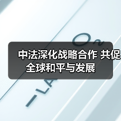 中法深化战略合作 共促全球和平与发展 中法深化战略合作 共促全球和平与发展