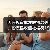 因违规审批发放贷款等,松溪县农信社被罚150万元 因违规审批发放贷款等,松溪县农信社被罚150万元
