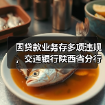 因贷款业务存多项违规,交通银行陕西省分行被罚253万元 因贷款业务存多项违规,交通银行陕西省分行被罚253万元