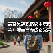 美官员辞职抗议中东政策？她直言无法忍受美国支持以色列