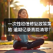一次性征信修复政策落地 逾期记录真能清零？