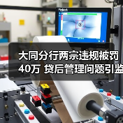 大同分行两宗违规被罚40万 贷后管理问题引监管重拳
