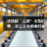 涉贷款“三查”不到位等，浙江义乌农商行被罚150万元