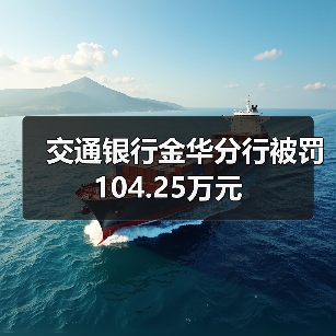 交通银行金华分行被罚104.25万元