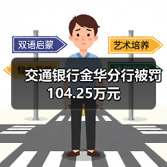 交通银行金华分行被罚104.25万元