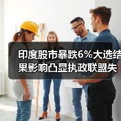 印度股市暴跌6%大选结果影响凸显执政联盟失利 印度股市暴跌6%大选结果影响凸显执政联盟失利