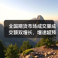 全国期货市场成交量成交额双增长,增速超预期 全国期货市场成交量成交额双增长,增速超预期