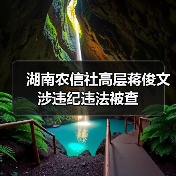 湖南农信社高层蒋俊文涉违纪违法被查