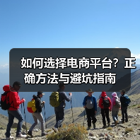 如何选择电商平台?正确方法与避坑指南 如何选择电商平台?正确方法与避坑指南