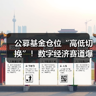 公募基金仓位“高低切换”!数字经济赛道爆发在即? 公募基金仓位“高低切换”!数字经济赛道爆发在即?