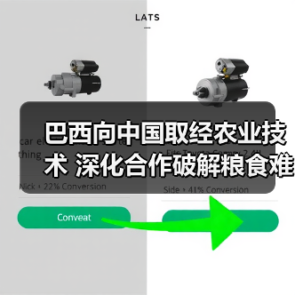 巴西向中国取经农业技术 深化合作破解粮食难题