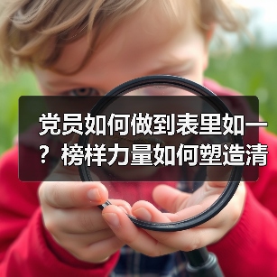 党员如何做到表里如一?榜样力量如何塑造清风正气 党员如何做到表里如一?榜样力量如何塑造清风正气