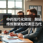 中药现代化突围:解码传统智慧如何满足当代健康需求 中药现代化突围:解码传统智慧如何满足当代健康需求