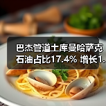 巴杰管道土库曼哈萨克石油占比17.4% 增长1.5% 巴杰管道土库曼哈萨克石油占比17.4% 增长1.5%