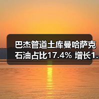 巴杰管道土库曼哈萨克石油占比17.4% 增长1.5% 巴杰管道土库曼哈萨克石油占比17.4% 增长1.5%
