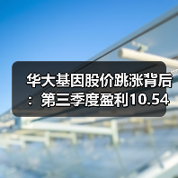 华大基因股价跳涨背后:第三季度盈利10.54亿元,同增1361.54% 华大基因股价跳涨背后:第三季度盈利10.54亿元,同增1361.54%